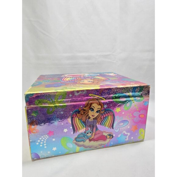VTG Lisa frank Angel W/ Kitty Chest Organizer Jewelry Box Trinket Box Stash Box - Picture 12 of 16